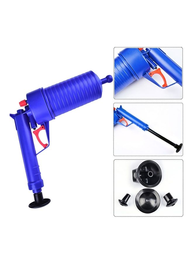 Kitchen Toilet High Pressure Drain Pipes Sinks Air Power Blaster Cleaner Plunger Clog Remover Multicolour 28 x 10 x 28cm - Image 4