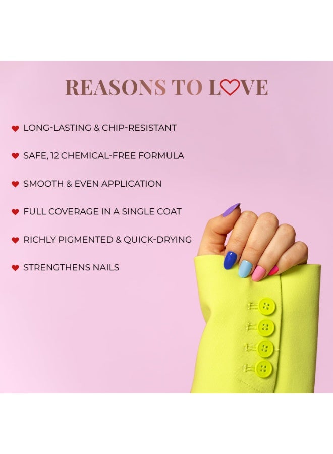 Just Herbs Nail Paint 12 Free Formula Quick Dry, Glossy Finish and Long Lasting Nail Paints 11 ml  Bare it All - Image 4