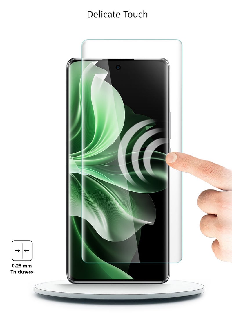 Wtech Premium Curved Edges UV Full Glue Full Cover Tempered Glass Screen Protector For Oppo Reno11 Pro 5G 2024 Clear - Image 4