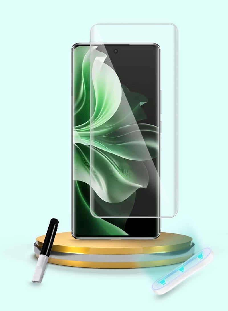 Wtech Premium Curved Edges UV Full Glue Full Cover Tempered Glass Screen Protector For Oppo Reno11 Pro 5G 2024 Clear - Image 1