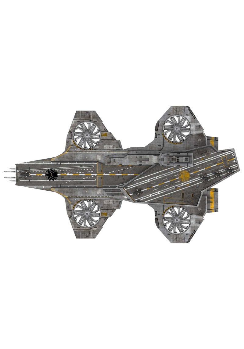 4 دي سيتي سكيب 4D Build Marvel Studios Avengers Helicarrier ثلاثية الأبعاد مجموعة نماذج ورقية مكونة من 220 قطعة للمراهقين والبالغين من عمر 8 سنوات فما فوق - Image 2