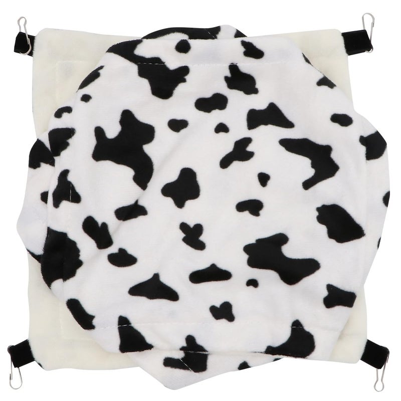Dairy Cow Print Small Animal Hanging Bed Plush Warm Nest For Sugar Gliders Squirrels - Image 2