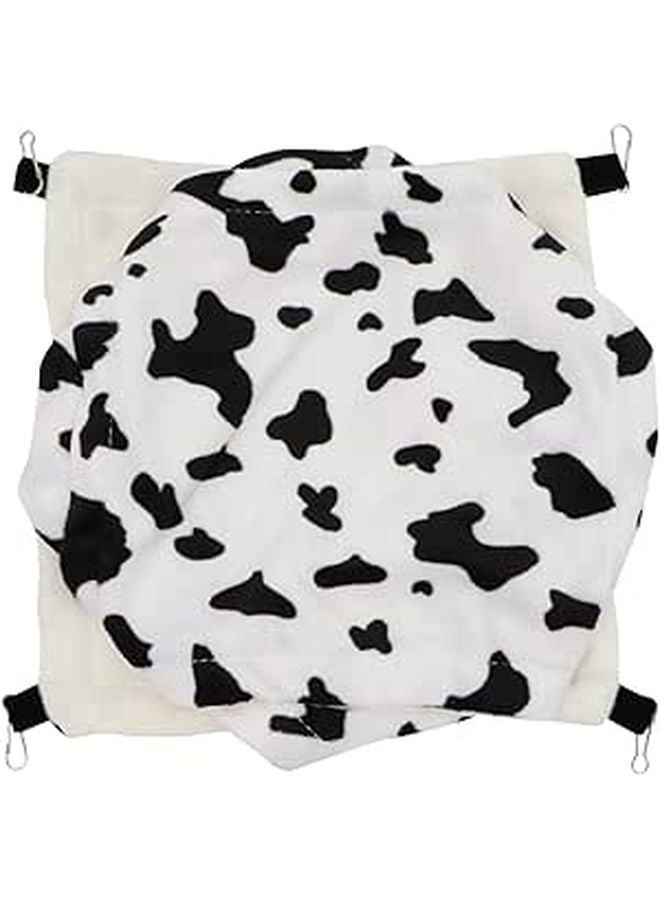 Dairy Cow Print Small Animal Hanging Bed Plush Warm Nest For Sugar Gliders Squirrels - Image 1