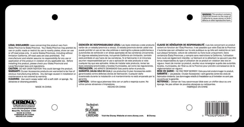 Chroma 6041 Nightmare Before Christmas Jack Plastic Frame - Image 2