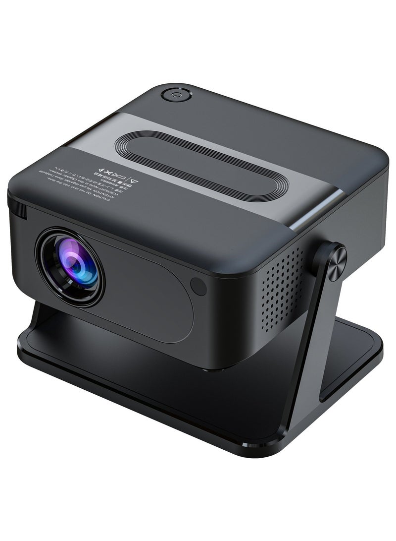 General Mini Portable Projector Bedroom Wall Projector Home Ultra HD 720P Wireless Projection Dual Band Wifi 6 Outdoor Projector 4-Point Keystone Correction Compatible with Windows iOS Android Multiple Compatible Interfaces: HD, Audio, USB Connection  - Image 1