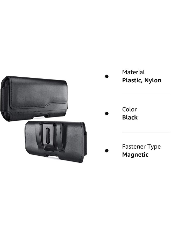 Holster for Phone 14, 14 Pro, 13 Pro, 13, 12 Pro, 11, XR, Google 7, Belt Case with Belt Clip Cell Phone Belt Holder Pouch Cover (Fits Phone with Otterbox Case) Black (XXL) - Image 5