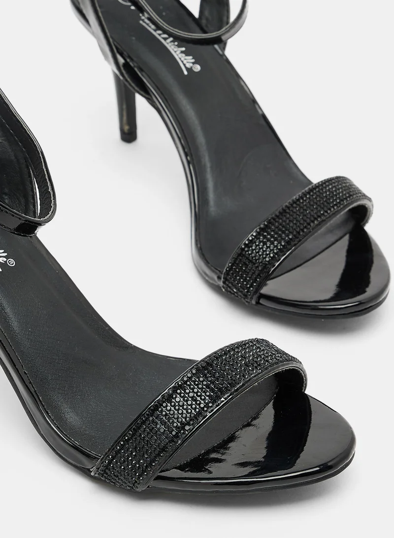 آن ميشيل Faux Leather High-Heel Sandals