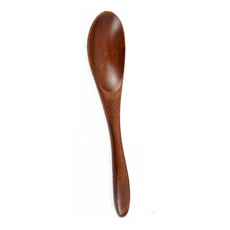 Natural Wood Soup Spoons Set of 4 Long Handle Sturdy for Soup Rice Condiments - Image 5