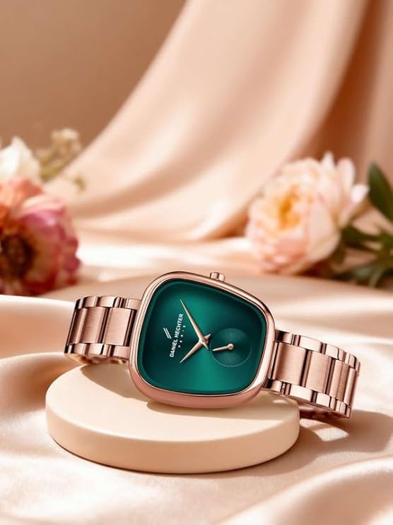 Daniel Hechter Madeleine Collection Luxury Watch for Women - Oval Shaped Gloss Dial with Sub Second, Quartz Movement and Stainless Steel Strap - DHW2014 - Image 4