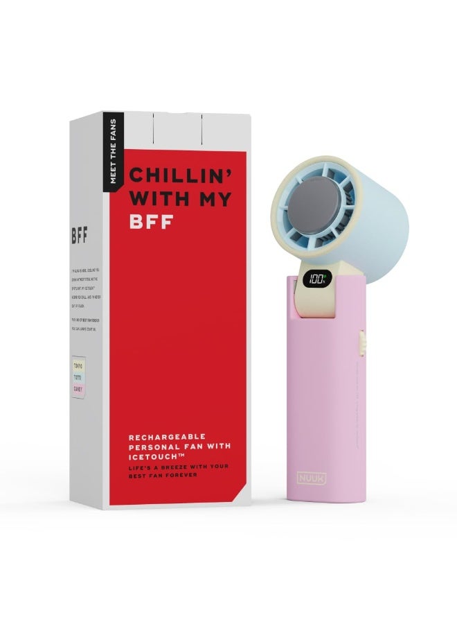 NUUK BFF Personal Hand Fan, 13000 RPM with IceTouch™ | 3600 mAh USB Rechargeable Battery [Up to 10H] | Portable Mini Fan | 100-Speed Dial | For Travel, Office, Makeup & Outdoor | 12-Month Warranty - Image 1