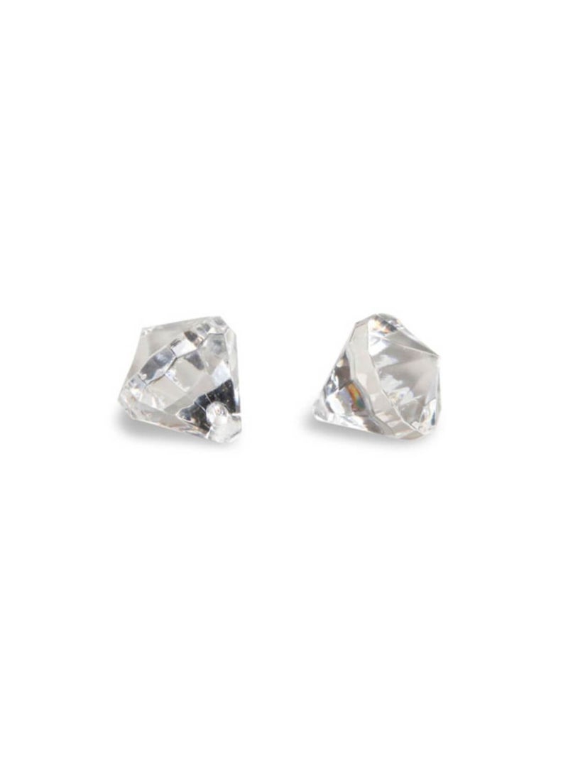 Faceted Acrylic Diamond Shape with Charm Hole Clear 1/2 inches  - Image 3