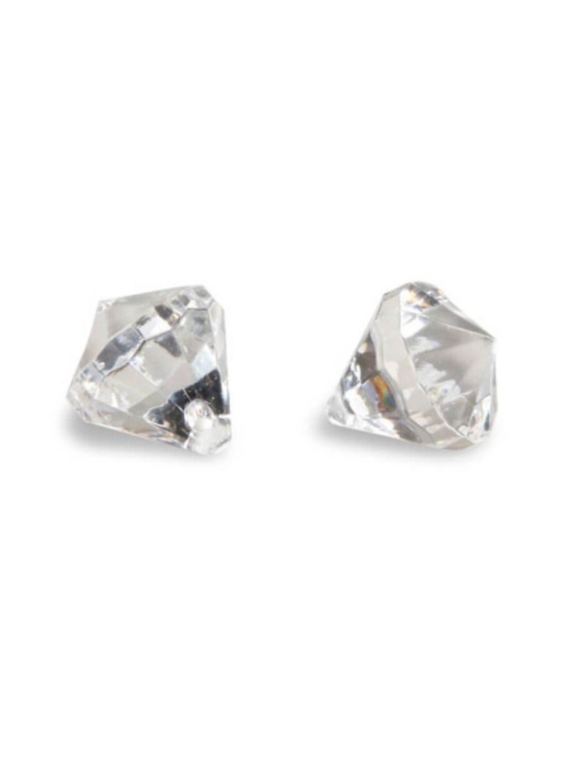 Faceted Acrylic Diamond Shape with Charm Hole Clear 1/2 inches  - Image 2