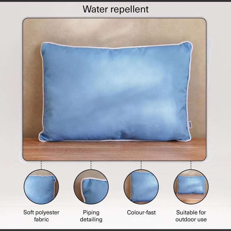 Pan Home Blue Outdoor Filled Cushion 50x35cm - Image 3
