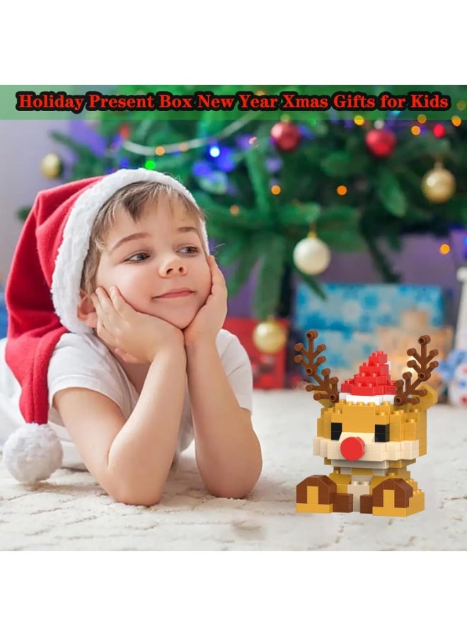 Christmas Reindeer Building Blocks Set Compatible with Lego Advent Calendar 2025 Stacking New Toys Holiday Present Box New Year Xmas Gifts for Kids for Boys & Girls and Adults - Image 2