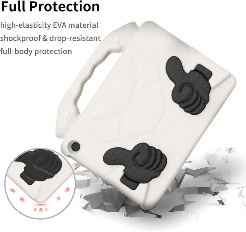 GOWENIC Tablet Case for Fire HD 10 (2023/2021 Release), EVA Protective Cover Shockproof Case with 90 Rotatable Handle, Washable, Precise Cutouts (Beige) - Image 3
