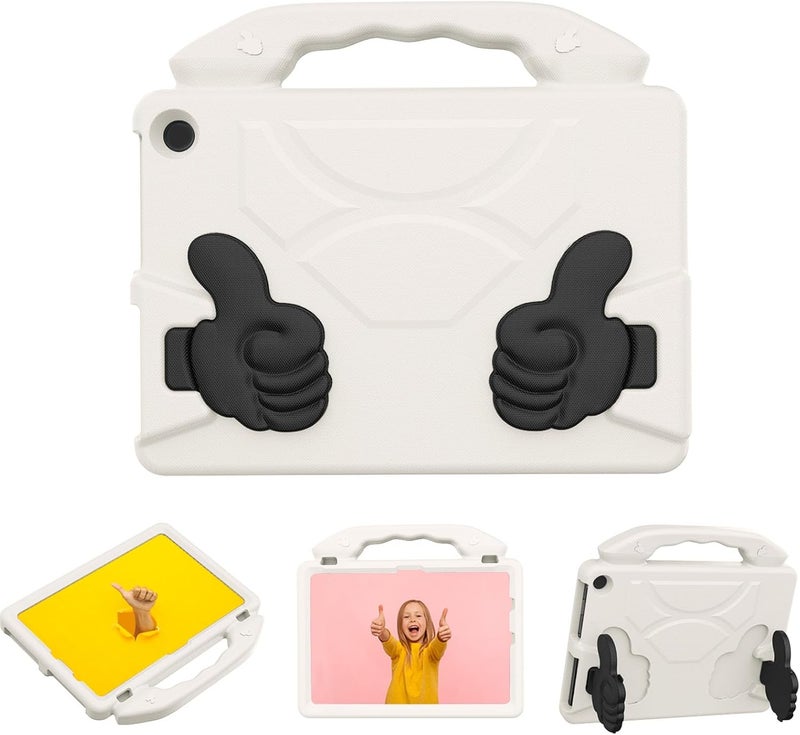 GOWENIC Tablet Case for Fire HD 10 (2023/2021 Release), EVA Protective Cover Shockproof Case with 90 Rotatable Handle, Washable, Precise Cutouts (Beige) - Image 1