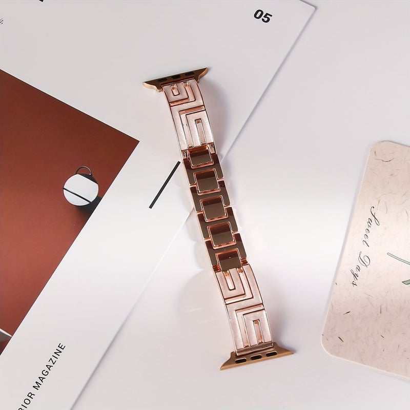 Rose Golden Pink Metal Watch Band For Apple Watch Rose Gold Pink 38mm 40mm 41mm 42mm - Image 4