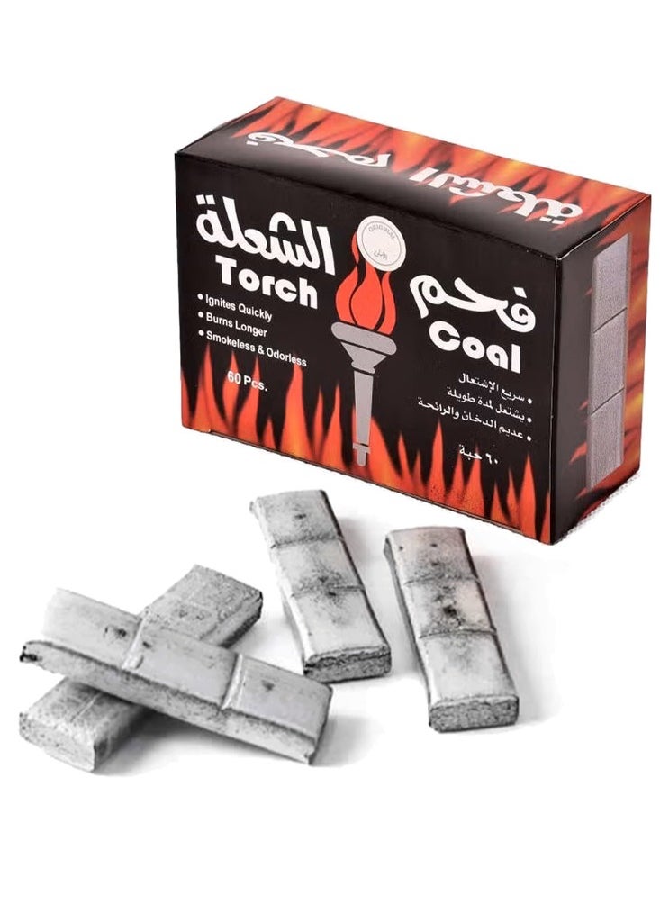 ماركة غير محددة فحم الشعلة 60 قرص سريع الاشتعال قطع مكعبات فحم للبخور وللشواء  - Image 4