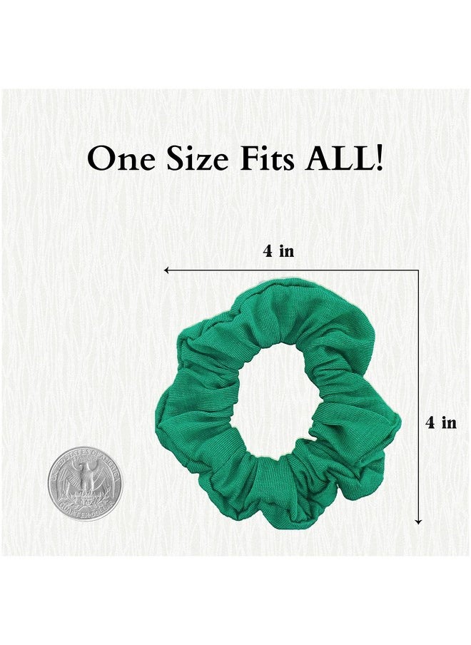 Motique Accessories Set of 2 Solid Scrunchies (Kelly Green)  - Image 4