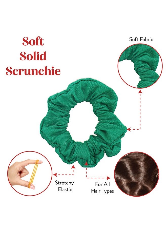 Motique Accessories Set of 2 Solid Scrunchies (Kelly Green)  - Image 3