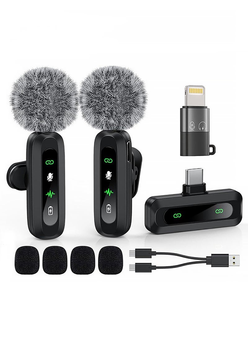 X-level Wireless Lavalier Microphone for iPhone Recording Clip-on Mini Mic for iPhone/for iPad Video Recording with Rotatable Clip&Denoise Recording, Portable Mic Set for Content Creators - Image 1