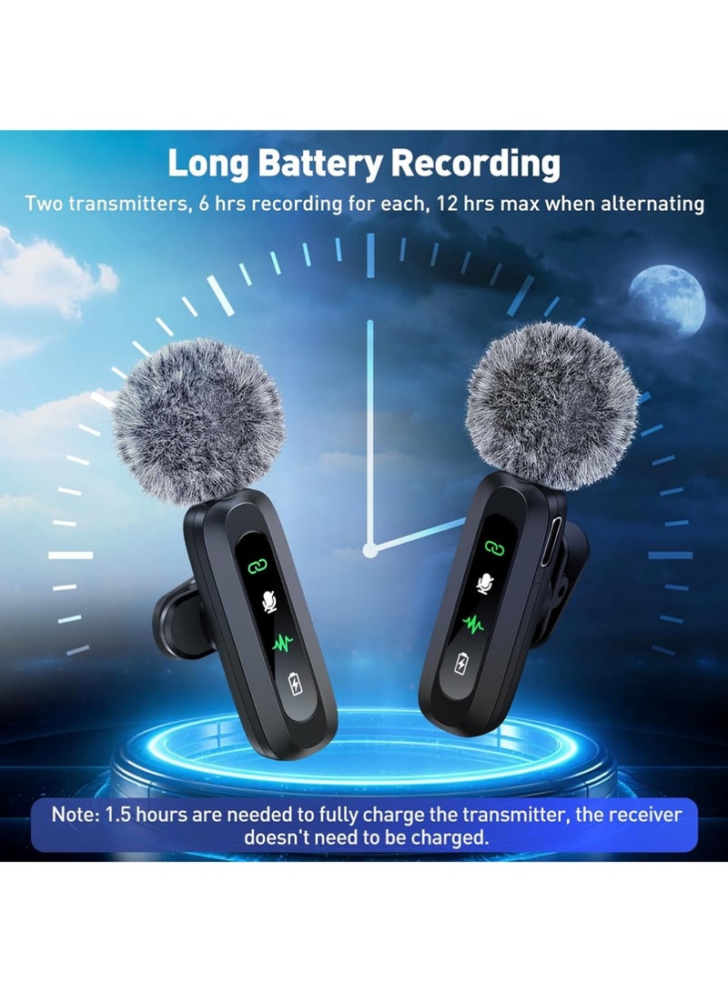 X-level Wireless Lavalier Microphone for iPhone Recording Clip-on Mini Mic for iPhone/for iPad Video Recording with Rotatable Clip&Denoise Recording, Portable Mic Set for Content Creators - Image 4