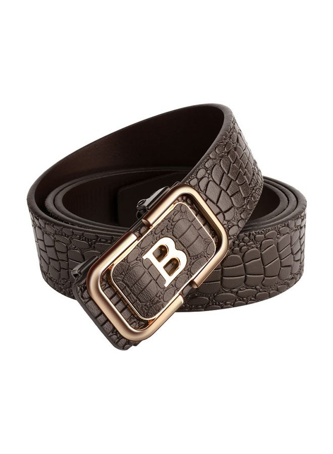 Men's Leather Belt ，fashionable and versatile cowhide belt, Adjustable Waist Strap business casual Men's Belt for Work Business and Casual - Image 1