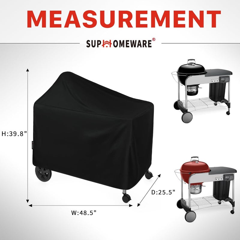 غطاء للشواية من لجهاز Weber Performer Deluxe بقياس 22 إنش، مقاوم للماء ومضاد للتلاشي في اللون، مناسب للاستخدام مع الغاز - Image 2