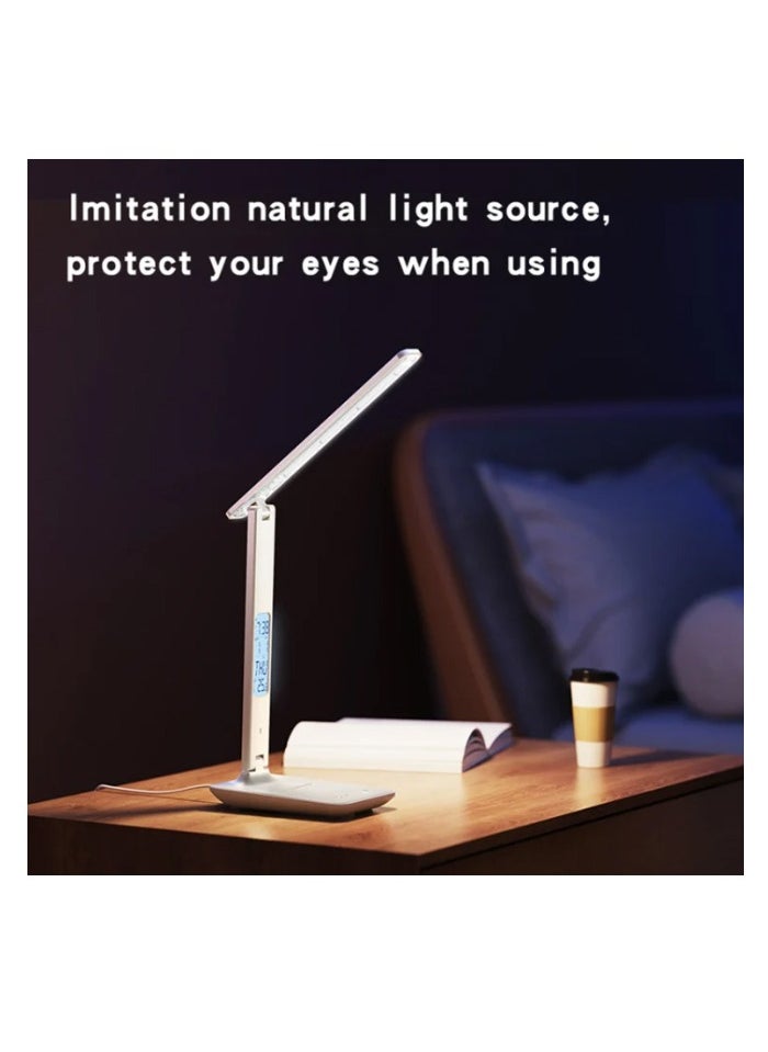 Yesido - Yesido DS20 Multifunctional LED Desk Lamp Supports 10W Wireless Charging EU Plug - White - Image 1