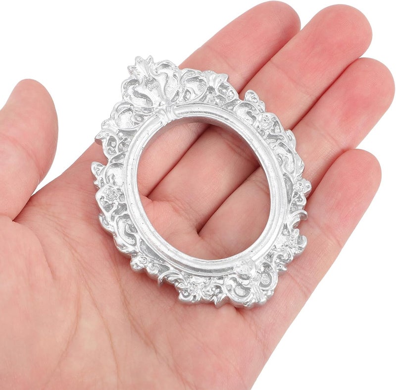 FUOYLOO Small Resin Photo Holder Oval and Rectangular Vintage Miniature Picture Frames for DIY Crafts Home Decor - Image 5