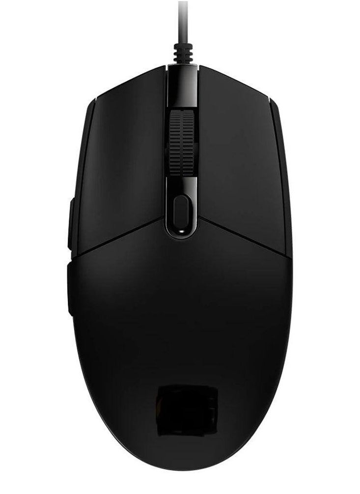 Gaming RGB Mouse Colorful Lightning With 6 Button And Nylon Braided Wire Elegant Appearance Efficient Gaming Mouse 8000 Dpi For Laptop & For Computer - Black