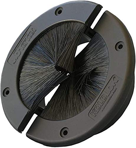 Access Floor Systems KoldLok 6" Round Brush Grommet, Large Split Grommet with Brush, Raised Floor Airflow Management 1 Pack - Image 5