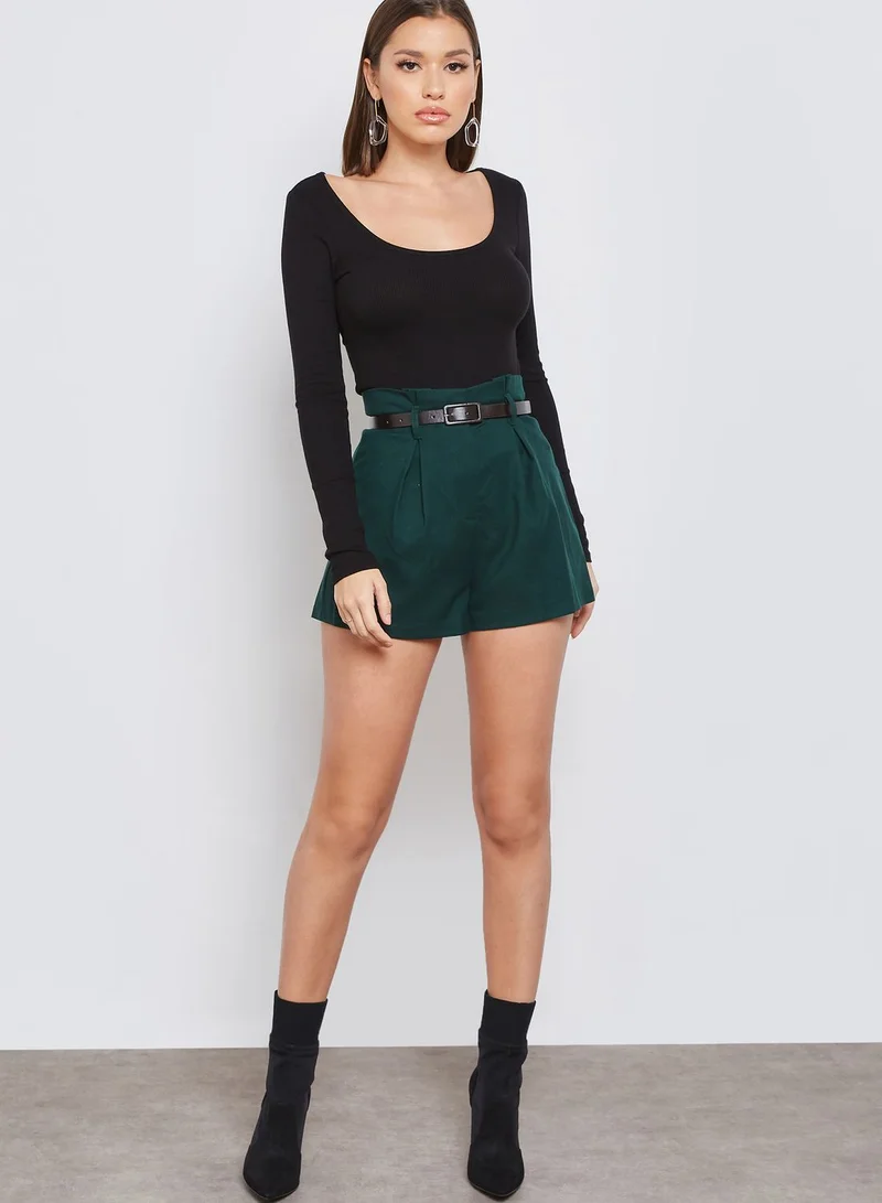 FOREVER 21 Scoop Neck Long Sleeve Top