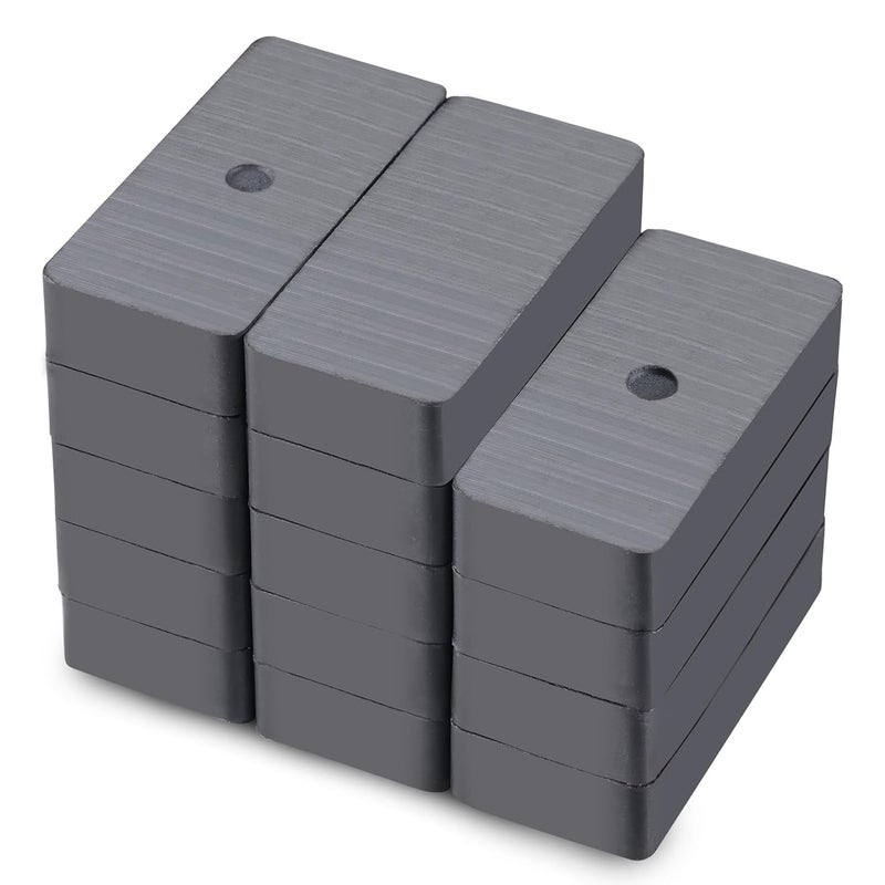 Anpro 14 Pack Heavy Duty Ceramic Magnets Strong Ferrite Block Magnets, 14pcs(1.9'' L x 0.9'' W x 0.4'' H) Rectangular Grade 8, Ceramic for Craft Hobbies & Kitchen Tools - Image 1