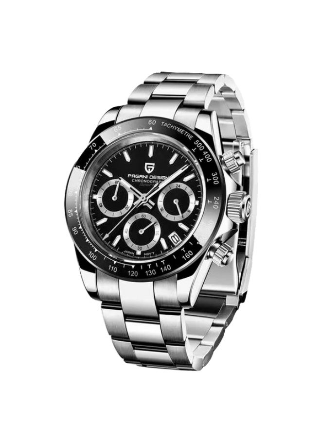 Pagani Design PD-1644 Black Dial Chronograph Men's Stainless Steel Watch - Image 1