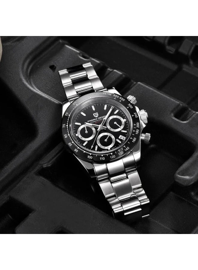 Pagani Design PD-1644 Black Dial Chronograph Men's Stainless Steel Watch - Image 3
