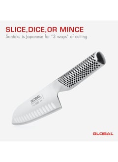 GLOBAL Classic Fluted Santoku Knife  - Image 5