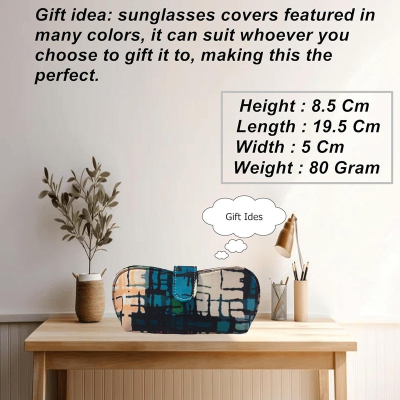 STYLE BITE Store Handmade Fabric Sunglasses Case with Floral Print | Eyeglass Case for Women & Men | Soft Padded Spectacle Holder with Magnetic Button | Travel Glasses Pouch - Image 5