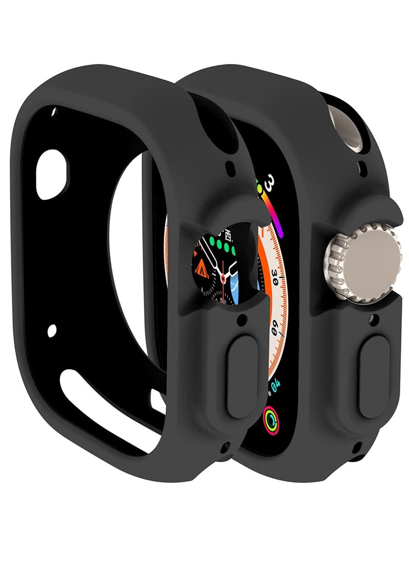 Generic Silicon Case For Apple Watch Ultra 49mm - Black  - Image 1