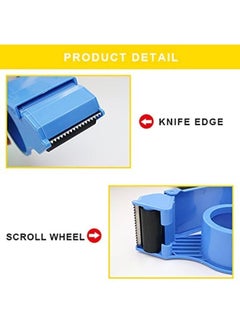 VIO Packing Tape with Dispenser Rolls Easy Mount Packaging Sealing Cutter Handheld Clear Transparent Tape For Masking Office Tapes  - Image 2