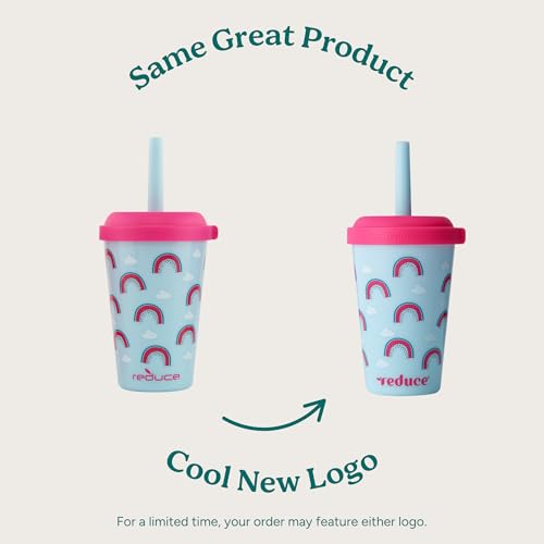 REDUCE GoGo's Kids Portable Tumbler Cups with Lids and Spill-Proof Straws - 5 Pack of Stackable 12 oz Tumblers with Twist-On Lids - Easy Storage, Dishwasher Safe - Scavenger Boy Set - Image 2