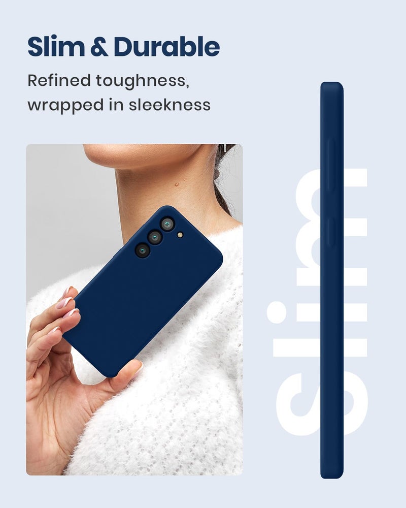 CUZMIGO for Samsung Galaxy S23 Plus Case, Soft Liquid Silicone Phone Cover with Color Variety, Slim Fit Shockproof Camera Protection Thin Cute Cases for Women and Girl, Navy Blue, 6.6“ - Image 2