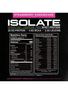 Muscle Feast Grass Fed Whey Protein Isolate, Strawberry Cheesecake  - Image 3
