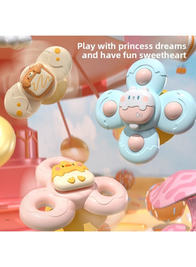 Sucker Turnball Toy Baby Fun Dining Table And Chair Children's Magic Rotating Fingertip Finger Gyro Explosions-Color:Dessert Turning Music - Image 1