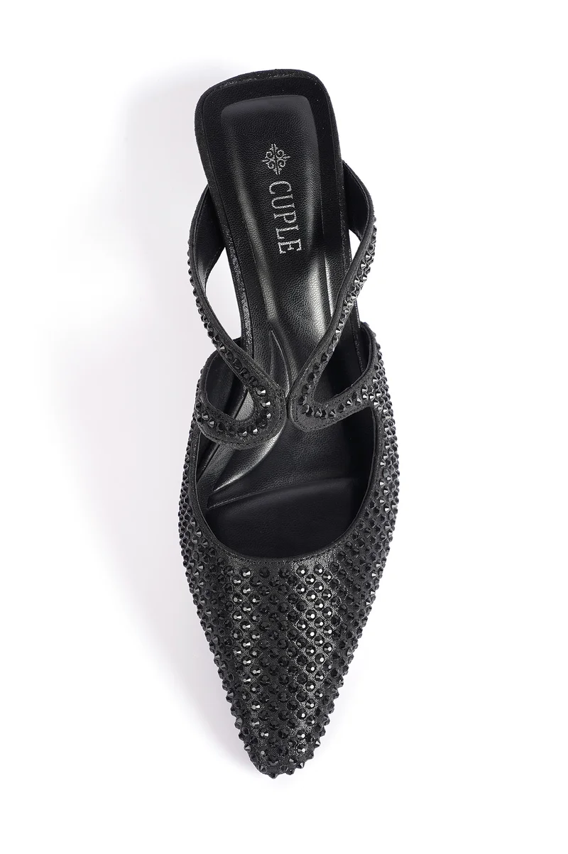 Cuple Ladies  Slip-On Mules embellished