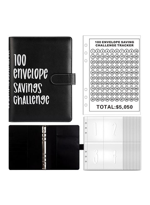 100 Day Budget Organizer Binding, Portable Cash Envelopes, Suitable for Families, Couples, and Students