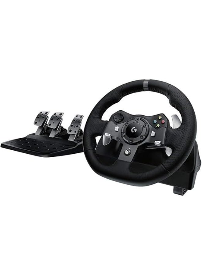Logics Logitech G920 Driving Force Racing Wheel and Floor Pedals, Real Force Feedback, Stainless Steel Paddle Shifters for Xbox Series X|S, Xbox One, PC, Mac - Black - Image 2