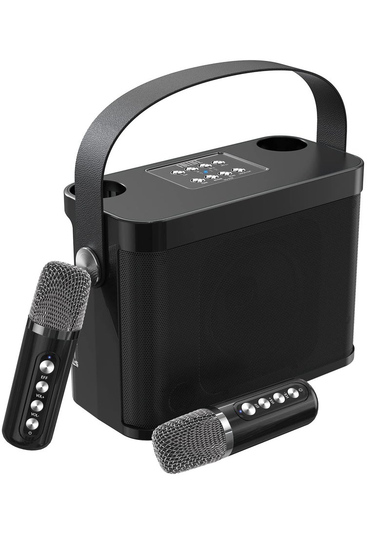 SU.YOSD Karaoke Machine with 2 Wireless Microphone, Portable Bluetooth Speaker, 7 Modes Sound Changing Function, 5 Hours of Playtime Bluetooth, Pro Sound Big Audio and Rich Bass  - Image 1