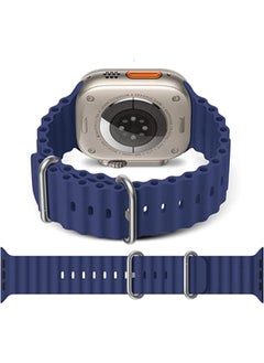 Newest Silicone Ocean Watch Band For Apple Watch Series 8 7 6 5 4 3 2 1 SE Compatible With Apple Watch Band 42mm 44mm 45mm 49mm Replacement Women Mens, Sport  slides Strap for iWatch Ultra