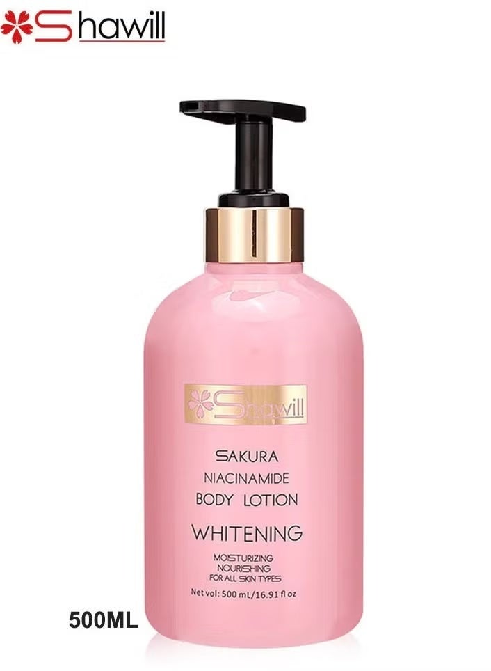 SHAWILL SAKURA NIACINAMIDE BODY LOTION WHITENING 500ML